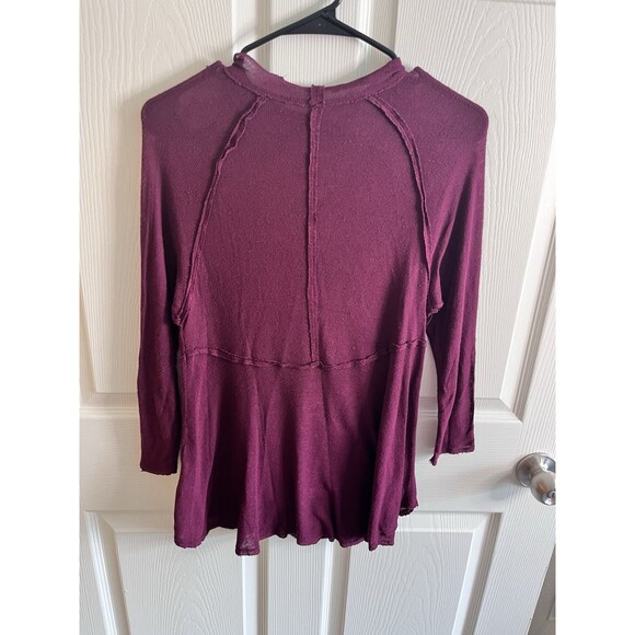 Intimately Free People Women's Long Sleeve Top Size Small Sheer Romantic Sexy - Picture 6 of 8